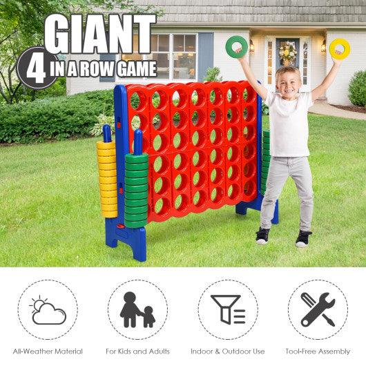 Jumbo 4-to-Score Giant Game Set with 42 Jumbo Rings and Quick-Release Slider-Blue at Set Shop and Smile
