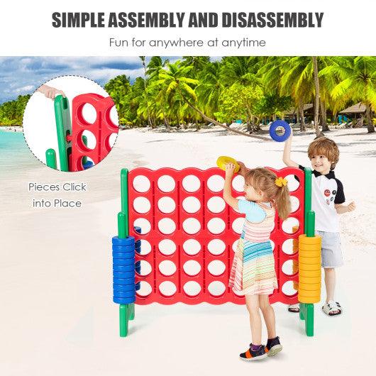 Jumbo 4-to-Score Giant Game Set with 42 Jumbo Rings and Quick-Release Slider-Green at Set Shop and Smile