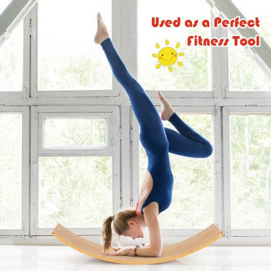 35.5 Inch Wooden Wobble Balance Board for Toddler and Adult at Set Shop and Smile