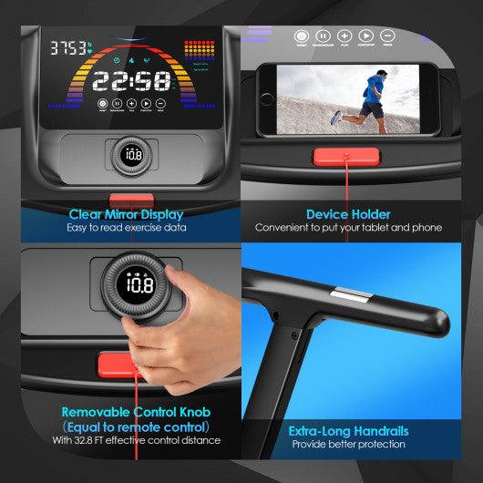 4.75HP Folding Treadmill with Preset Programs Touch Screen Control-Black at Set Shop and Smile