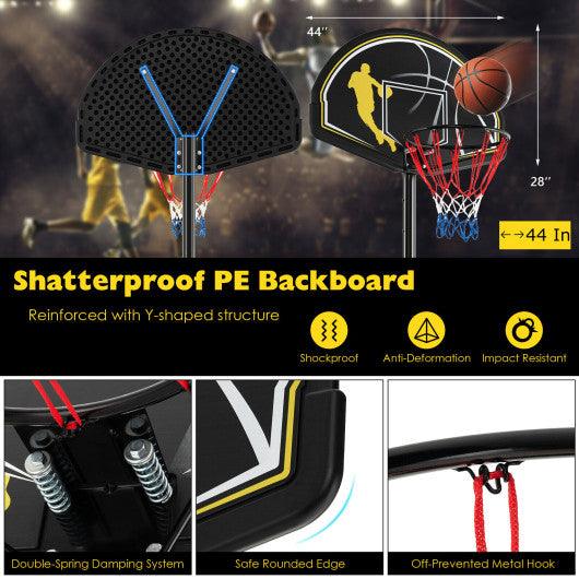 4.25-10 Feet Portable Adjustable Basketball Goal Hoop System at Set Shop and Smile