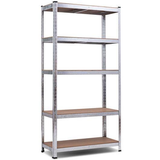 72" Storage Shelf Steel Metal 5 Levels Adjustable Shelves at Set Shop and Smile