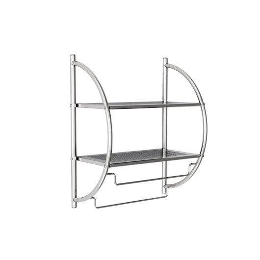 2-Tier Wall Mount Shower Organizer Towel Storage Rack at Set Shop and Smile