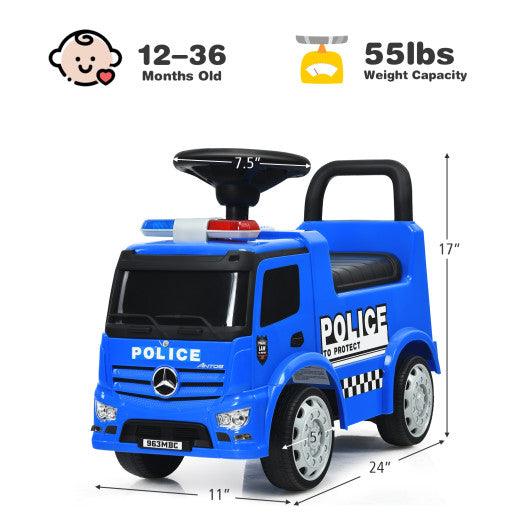 Mercedes Benz Kids Ride On Push Licensed Police Car-Blue at Set Shop and Smile
