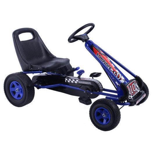 4 Wheels Kids Ride On Pedal Powered Bike Go Kart Racer Car Outdoor Play Toy-Blue at Set Shop and Smile