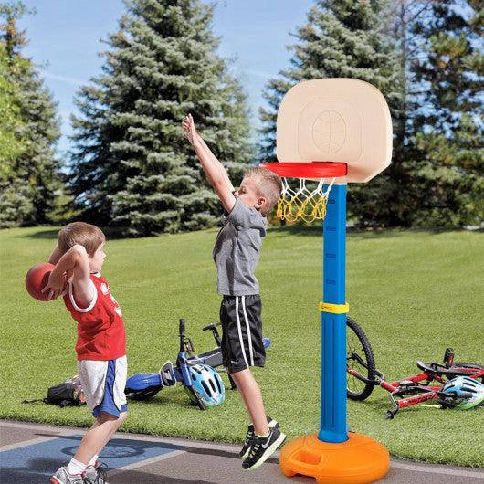Kids Children Basketball Hoop Stand at Set Shop and Smile