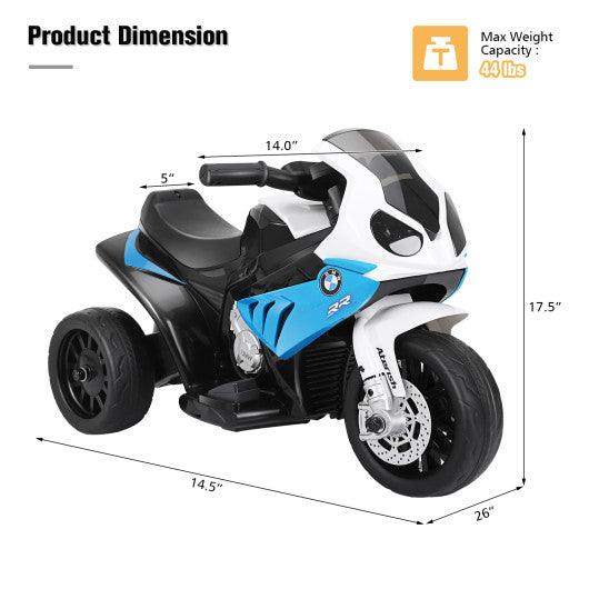 6V Kids 3 Wheels Riding BMW Licensed Electric Motorcycle-Blue at Set Shop and Smile