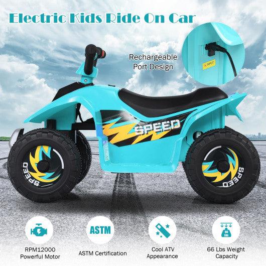 6V Kids Electric ATV 4 Wheels Ride-On Toy -Blue at Set Shop and Smile
