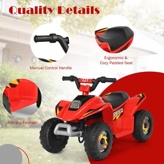 6V Kids Electric ATV 4 Wheels Ride-On Toy -Red at Set Shop and Smile