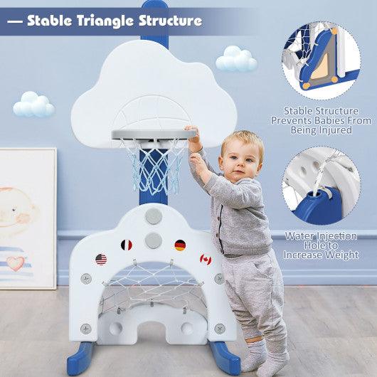3-in-1 Kids Basketball Hoop Set with Balls-White at Set Shop and Smile
