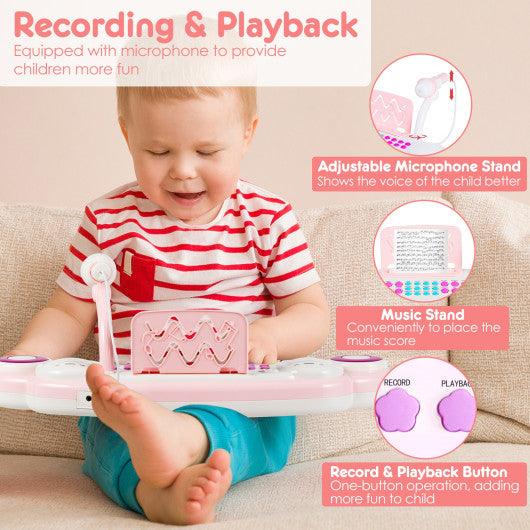 37-key Kids Electronic Piano Keyboard Playset-Pink at Set Shop and Smile