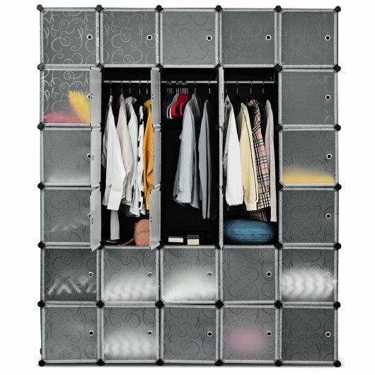 DIY 30 Cube Portable Closet Clothes Wardrobe Cabinet at Set Shop and Smile