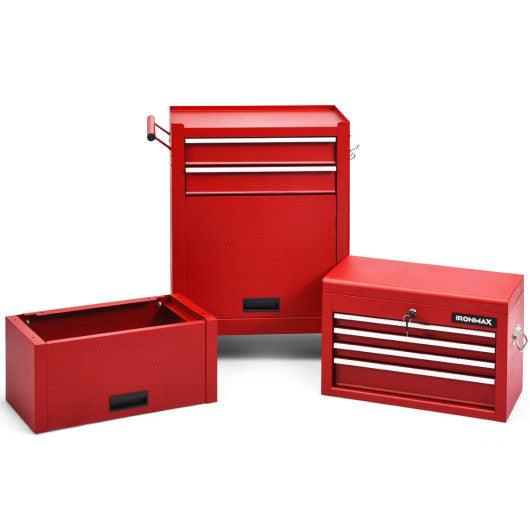 6-Drawer Tool Chest with Heightening Cabinet-Red at Set Shop and Smile
