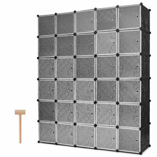 DIY 30 Cube Portable Closet Clothes Wardrobe Cabinet at Set Shop and Smile