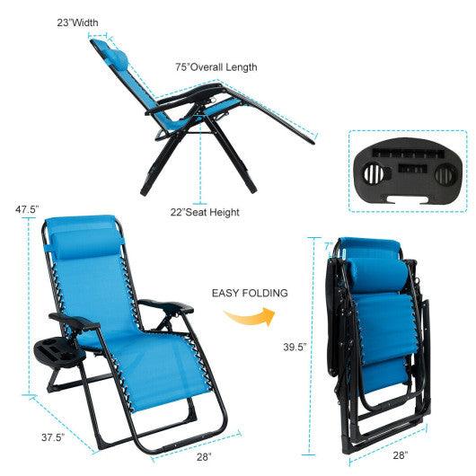 Oversize Lounge Chair with Cup Holder of Heavy Duty for outdoor-Blue at Set Shop and Smile