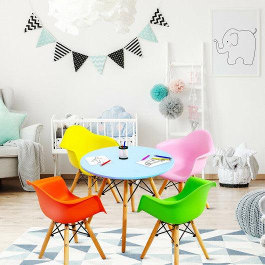 5 Piece Kids Mid-Century Colorful Table Chair Set at Set Shop and Smile