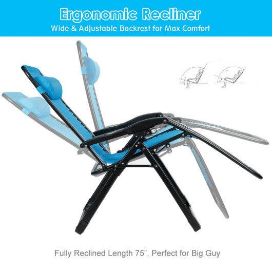 Oversize Lounge Chair with Cup Holder of Heavy Duty for outdoor-Blue at Set Shop and Smile