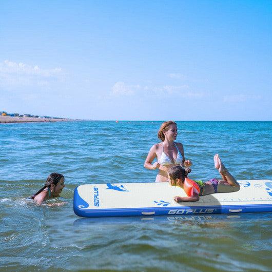 10 Feet Inflatable Gymnastic Tumbling Mat with Electric Pump-Blue at Set Shop and Smile