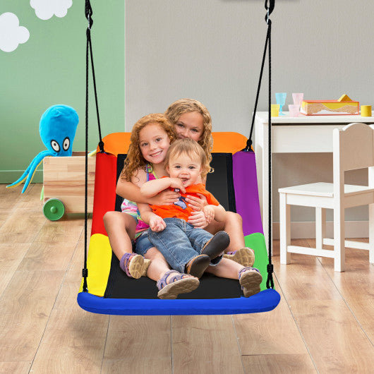 700lb Giant 60 Inch Platform Tree Swing for Kids and Adults-Blue - Set Shop and Smile