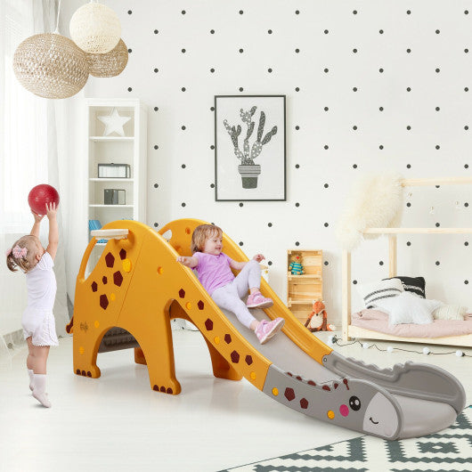 3-in-1 Kids Climber Slide Play Set with Basketball Hoop-Green - Set Shop and Smile