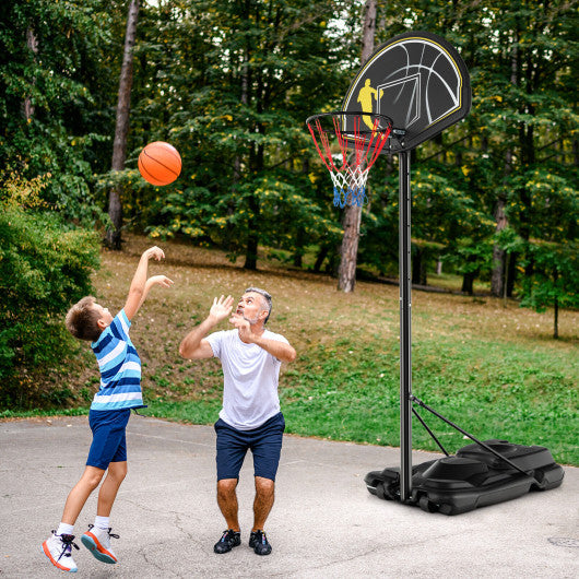 4.25-10 Feet Portable Adjustable Basketball Goal Hoop System - Set Shop and Smile