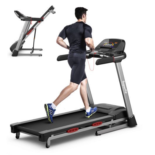 4.75 HP Folding Treadmill with Auto Incline and 20 Preset Programs-Black - Set Shop and Smile