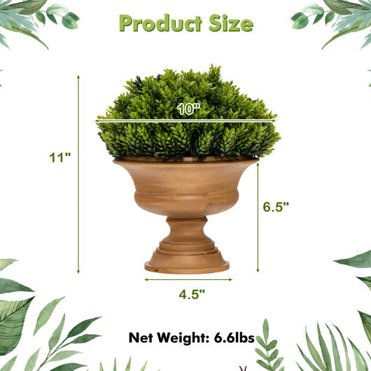 4 Pack Artificial Boxwood Topiary Trees - Set Shop and Smile