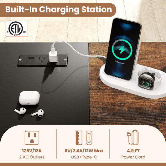 59 Inch Home Office Computer Desk with Removable Storage Shelves-Black