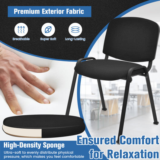 Office Chair with Metal Frame and Padded Cushions for Conference Room-Set of 5 - Set Shop and Smile