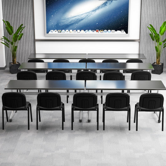 Office Chair with Metal Frame and Padded Cushions for Conference Room-Set of 5