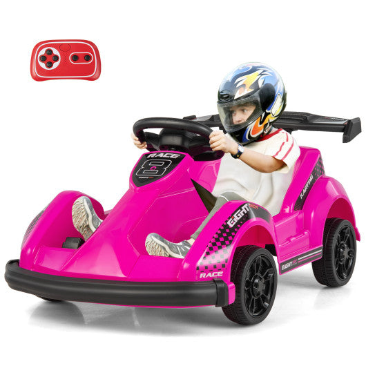 6V Kids Ride On Go Cart with Remote Control and Safety Belt-Black - Set Shop and Smile