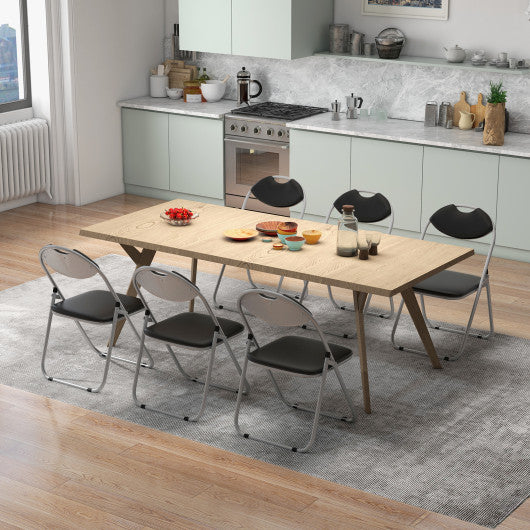 2/4/6 Pieces Portable Folding Dining Chairs Set with Carrying Handles-Set of 2 - Set Shop and Smile