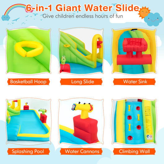 Outdoor Inflatable Water Bounce House with 480W Blower - Set Shop and Smile