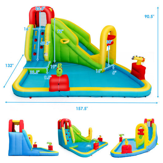 Outdoor Inflatable Water Bounce House with 480W Blower - Set Shop and Smile