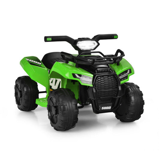6V Kids ATV Quad Electric Ride On Car with LED Light and MP3-Green - Set Shop and Smile