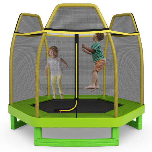 7 Feet Kids Recreational Bounce Jumper Trampoline-Blue - Set Shop and Smile