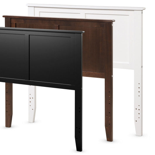 Solid Wood Flat Panel Headboard for Twin-size Bed-Black - Set Shop and Smile