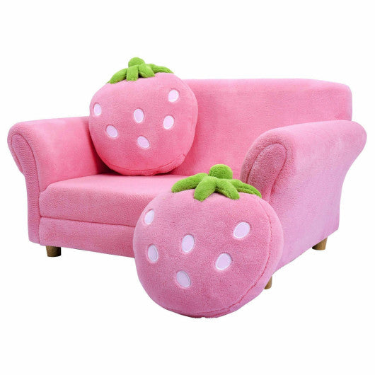 BL/PI Kids Strawberry Armrest Chair Sofa-Pink - Set Shop and Smile