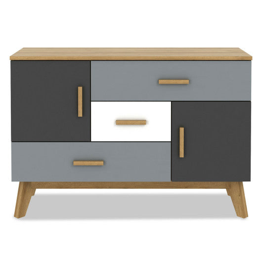 Free-standing Storage Floor Cabinet with 2 Doors and 3 Drawers - Set Shop and Smile