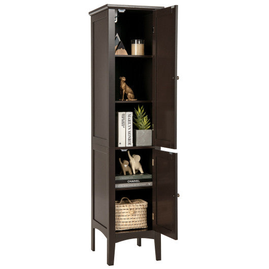 Freestanding Bathroom Storage Cabinet for Kitchen and Living Room-Coffee - Set Shop and Smile