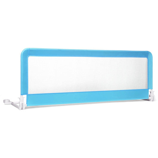 59 Inch Folding Breathable Baby Bed Rail Guard with Safety Strap-Beige - Set Shop and Smile