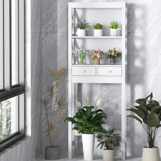 Toilet Space Saver Bathroom Organizer Storage Shelf with Drawers