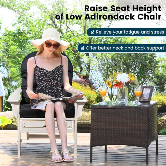 Patio Adirondack Chair Cushion with Fixing Straps and Seat Pad-Beige - Set Shop and Smile