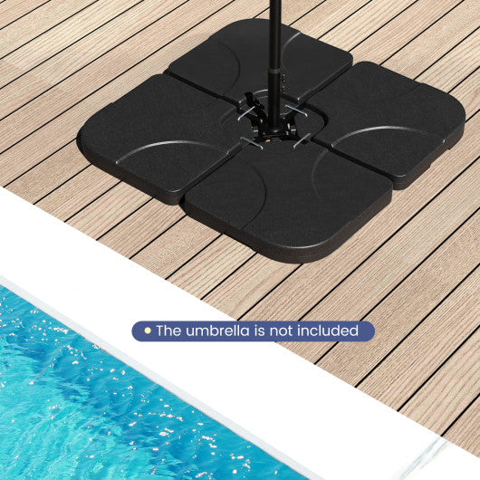 20 Inch Patio Offset Water Filled Plate Umbrella Base Sand