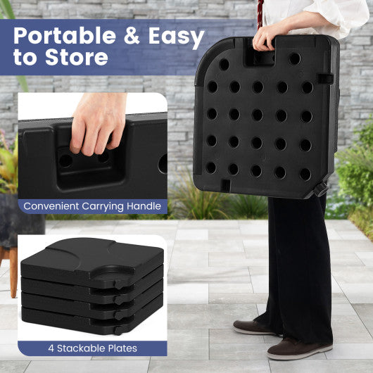 20 Inch Patio Offset Water Filled Plate Umbrella Base Sand