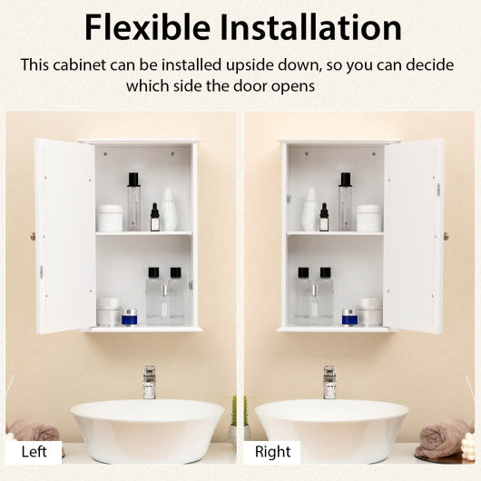 Bathroom Wall Cabinet with Single Mirror Door - Set Shop and Smile