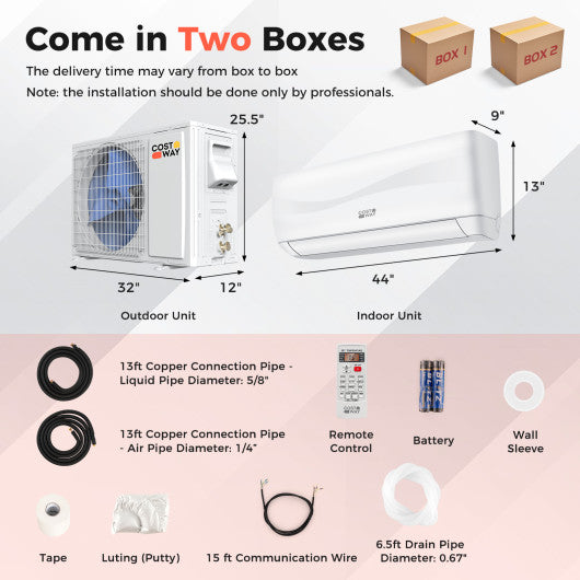 24000 BTU 18.5 SEER2 208-230V Ductless Mini Split Air Conditioner and Heater