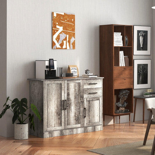 Buffet Storage Cabinet  Kitchen Sideboard with 2 Drawers-Gray - Set Shop and Smile