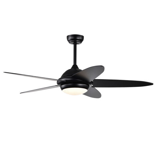 52 Inch Ceiling Fan with Lights and 3 Lighting Colors-Black - Set Shop and Smile
