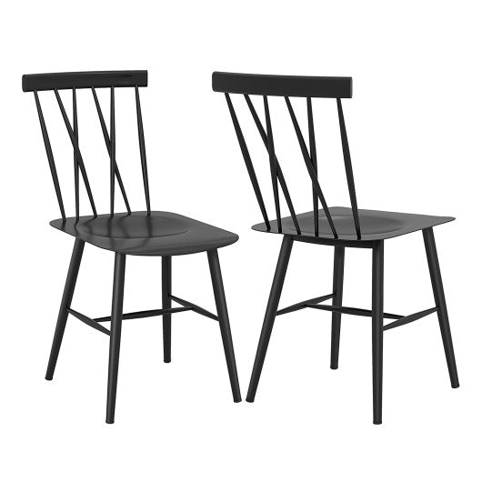 Set of 2 Modern Dining Chairs with Backrest - Set Shop and Smile
